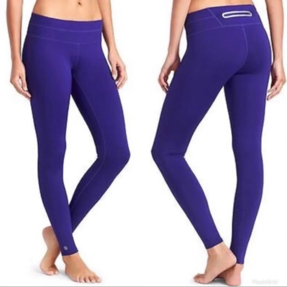 Athleta Sonar Sapphire Blue Leggings Tights Size Small